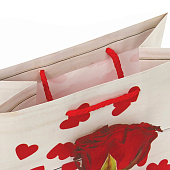  Пакет подарочный Золотая сказка, Роза с лентой, 18x10x23 см, 606574 