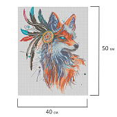  Алмазная мозаика Остров сокровищ 40х50 см, "Индейская лиса", без подрамника, 662412 