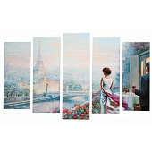 Картина модульная на подрамнике "Летний Париж" 125х80 см (1-25х80; 2-25х70; 2-25х63) 7139232 Картина модульная на подрамнике "Летний Париж" 125х80 см (1-25х80; 2-25х70; 2-25х63) 7139232