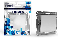Выключатель встраиваемый проходной 1 клавиша, цвет белый, TOKOV Pixel