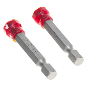 Биты 1/4" Ph2-50мм с магнитной насадкой "Quadro Torsion" (уп.2шт) Биты 1/4" Ph2-50мм с магнитной насадкой "Quadro Torsion" (уп.2шт)