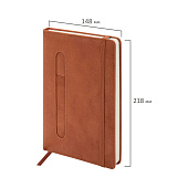 Ежедневник недатированный А5 148x218мм BRAUBERG Optimal, резинка, держатель, 160л, коричневый,118643 Ежедневник недатированный А5 148x218мм BRAUBERG Optimal, резинка, держатель, 160л, коричневый,118643