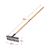 Грабли 12-зубые Grinda, витые с черенком 39581-12 Грабли 12-зубые Grinda, витые с черенком 39581-12