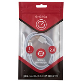 Кабель Energy ET-01 USB/Lightning, (для Apple) серебро, 006371