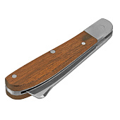  Нож садовый, 173 мм, складной, копулировочный, деревянная рукоятка// PALISAD , 79002 