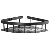  Полка 1-ярусная с круглыми ножками металл чёрный A11610-1 Accoona 