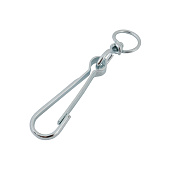 Карабин с вертлюгом оцинк. 70 мм (1 шт) Карабин с вертлюгом оцинк. 70 мм (1 шт)