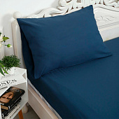  Комплект постельного белья Евро темный деним арт.4022 