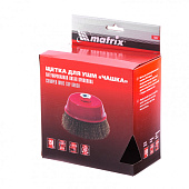 Щетка "чашка" для УШМ 150 мм, М14 латун. витая пров.Matrix Щетка "чашка" для УШМ 150 мм, М14 латун. витая пров.Matrix