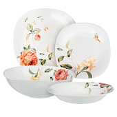 Набор посуды 13пр MILLIMI Анета, квадрат, опаловое стекло 818-456 Набор посуды 13пр MILLIMI Анета, квадрат, опаловое стекло 818-456