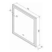 Зеркало с LED подсветкой Mercury Led 800х800 Континент Зеркало с LED подсветкой Mercury Led 800х800 Континент