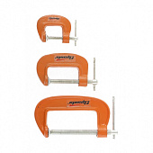 Струбцины G-образные, набор 3шт, 25-50-75мм, Sparta Струбцины G-образные, набор 3шт, 25-50-75мм, Sparta