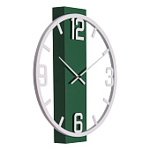 Часы настенные металл+ дерево, d=30 см, белый+зеленый "Контур" Рубин 3331-002 Часы настенные металл+ дерево, d=30 см, белый+зеленый "Контур" Рубин 3331-002