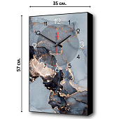 Часы-картина настенные интерьерные Черный мрамор плавный ход 57 х 35 х 4 см 7531924 Часы-картина настенные интерьерные Черный мрамор плавный ход 57 х 35 х 4 см 7531924