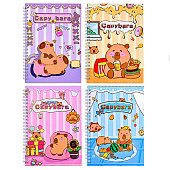 Блокнот подарочный Mazari, 58л, клетка, гребень, 14,5х21 см, Капибара, М-3224 Блокнот подарочный Mazari, 58л, клетка, гребень, 14,5х21 см, Капибара, М-3224