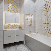  Плитка  30х60 Marble Гексо белый /БерезаКерамика (1,62м2) 