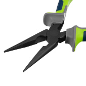 Длинногубцы прямые 160мм, фосфатирование, трехкомпонентные рукоятки, Сибртех Длинногубцы прямые 160мм, фосфатирование, трехкомпонентные рукоятки, Сибртех