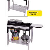 Мангал-гриль FORESTER 114х88х52см с решеткой-гриль, полкой-насадкой для казана и защитной планкой Мангал-гриль FORESTER 114х88х52см с решеткой-гриль, полкой-насадкой для казана и защитной планкой