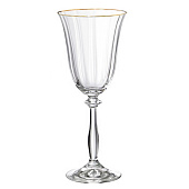 Набор бокалов для красного вина Crystal Bohemia FREGATA OPTIC, декор "Отводка золото" 250 мл (2 шт) БСС0470