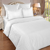 Простыня "HoReCa" 180х217, страйп-сатин (Белый) Простыня "HoReCa" 180х217, страйп-сатин (Белый)