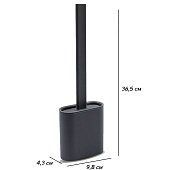 Ёршик туалетный пластиковый серый 13134 Ёршик туалетный пластиковый серый 13134