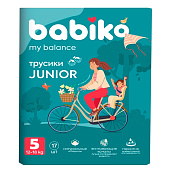 Подгузники-трусики BABIKO My Balance Junior 5 17шт 12-18кг