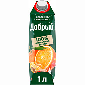  Напиток Добрый сокосодержащий Апельсин Мандарин 1 л 