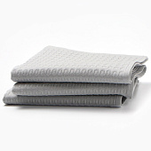  Набор кухонных полотенец (вафля) 35х60 Доляна серые 3шт 
