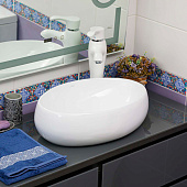 Раковина накладная 490х350 белая MLN-320317 Melana Раковина накладная 490х350 белая MLN-320317 Melana