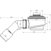 Сифон для душевого поддона Ани клик-клак 1 1/2"х50 для душа поддона , с переход труб 45, 40/50 E415CLS/E411CLS Сифон для душевого поддона Ани клик-клак 1 1/2"х50 для душа поддона , с переход труб 45, 40/50 E415CLS/E411CLS