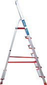 Стремянка алюминиевая 6 ступеней, высота платформы 129см, макс. нагр. 225кг., Новая высота Стремянка алюминиевая 6 ступеней, высота платформы 129см, макс. нагр. 225кг., Новая высота