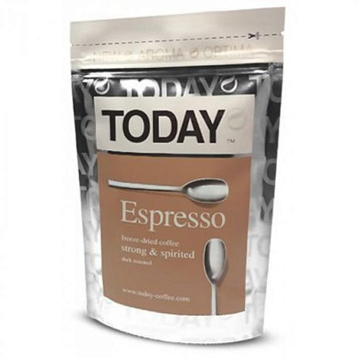  TODAY Espresso Кофе сублимированный 75г, м/у 