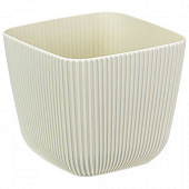 Кашпо "Пиканто" 110х110мм 0,65л Белый ротанг М3208 Кашпо "Пиканто" 110х110мм 0,65л Белый ротанг М3208