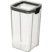 Контейнер с крышкой "два замка", Д90 Ш90 В184, 1300 мл, прозрачный Muj-12 Контейнер с крышкой "два замка", Д90 Ш90 В184, 1300 мл, прозрачный Muj-12