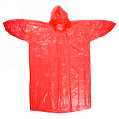  Дождевик Классик, 20 мкрн, 115 см, с капюшоном и завязками, красный, ДоброСад, 786-364 