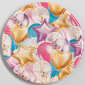 Тарелка одноразовая бумажная «Шары» Тарелка одноразовая бумажная «Шары»