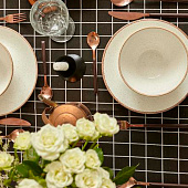  Скатерть (рогожка)  145х220 Доляна Клетка чёрная 5985630 