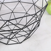  Фруктовница Доляна «Геометрия», 27?27?14 см, цвет чёрный 3944572 