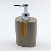 Дозатор для жидкого мыла цемент с бамбуковым декором 13184 Дозатор для жидкого мыла цемент с бамбуковым декором 13184