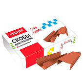 Скобы для степлера №24/6 deVENTE 1000 шт. омедненные, КК, 4141000