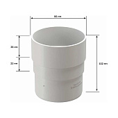 Муфта соединительная Docke PREMIUM, Шоколад Ral:8019 Муфта соединительная Docke PREMIUM, Шоколад Ral:8019