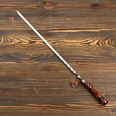 Шампур плоский узбекский с деревянной ручкой, длина- 50см, ширина- 12мм, толщина- 3мм 9310106 Шампур плоский узбекский с деревянной ручкой, длина- 50см, ширина- 12мм, толщина- 3мм 9310106