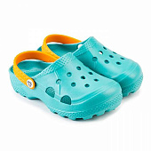 Сабо детские "Ола" цвет аквамарин/оранжевый, р-р 34-35 6828659 Сабо детские "Ола" цвет аквамарин/оранжевый, р-р 34-35 6828659