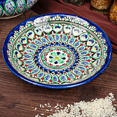 Тарелка Риштанская Керамика "Узоры", синяя, 20 см 2741458 Тарелка Риштанская Керамика "Узоры", синяя, 20 см 2741458
