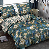 Комплект постельного белья Amore Mio BZ QR Eden, семейный, эко коттон