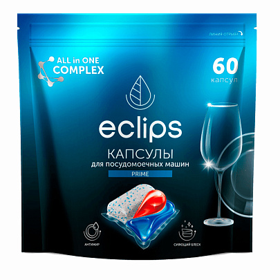 Капсулы для посудомоечных машин Eclips Prime 60шт Капсулы для посудомоечных машин Eclips Prime 60шт