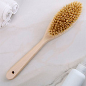  Щетка банная с ручкой W-602/601 натуральная щетина 