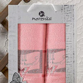 Комплект полотенец в коробке MERZUKA махровые 2 шт.CLASSY (розовый) Комплект полотенец в коробке MERZUKA махровые 2 шт.CLASSY (розовый)