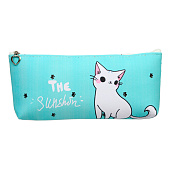 Пенал школьный на молнии МИКС Котик 9371221 Пенал школьный на молнии МИКС Котик 9371221