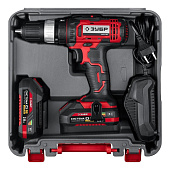  Дрель-шуруповерт аккумуляторная ЗУБР ДШЛ-185-22, 18В Li-ion, 40Нм, 2 АКБ (2Ач), кейс 